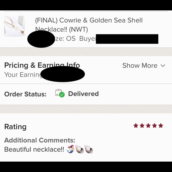 FINAL PRICE—Cowrie & Golden Sea Shell Necklace!! - Picture 5 of 5